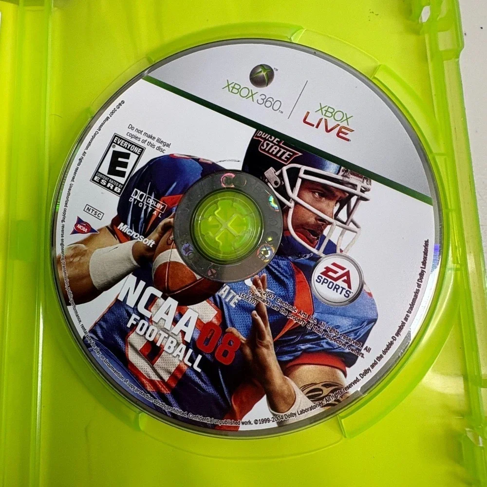 Xbox 360 NCAA Football 08 EA Sports Video Game Disc